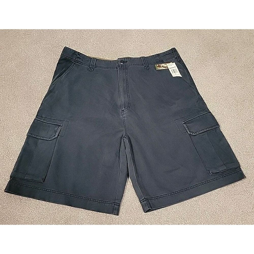 Timberland Cargo Shorts Mens 36 Relaxed Cotton Heavyweight Navy Blue NWT